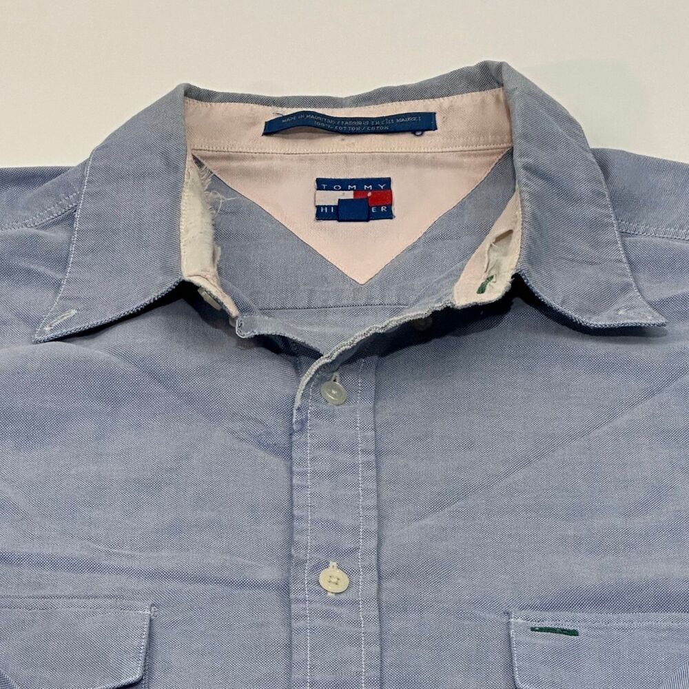Tommy Hilfiger Men's Button-Down Shirt Light Blue Size L - Picture 1 of 6
